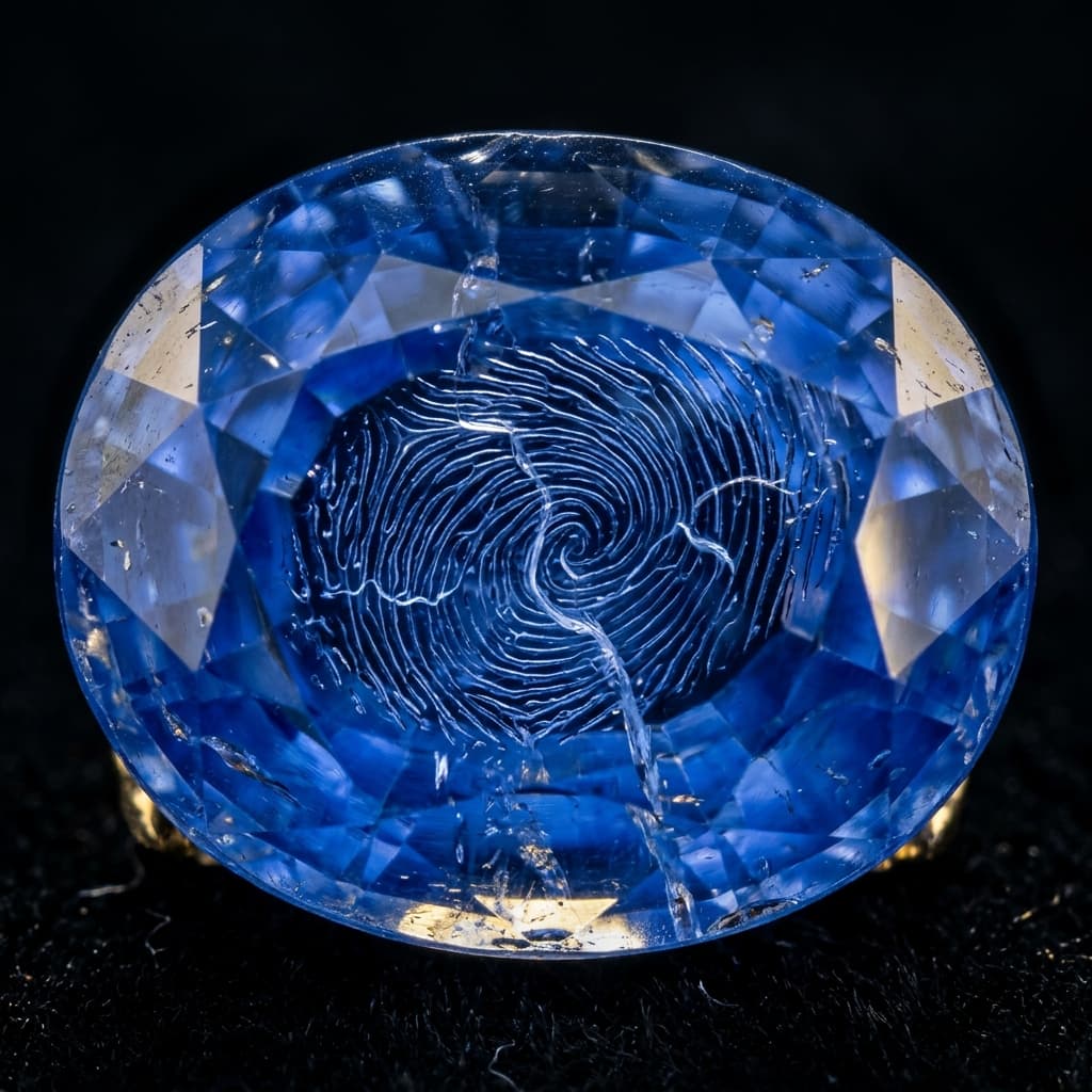 Microscopic inclusions of sapphire